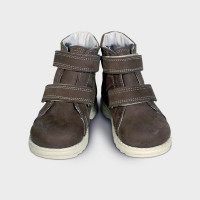 Ботинки детские на меху коричневые / 128